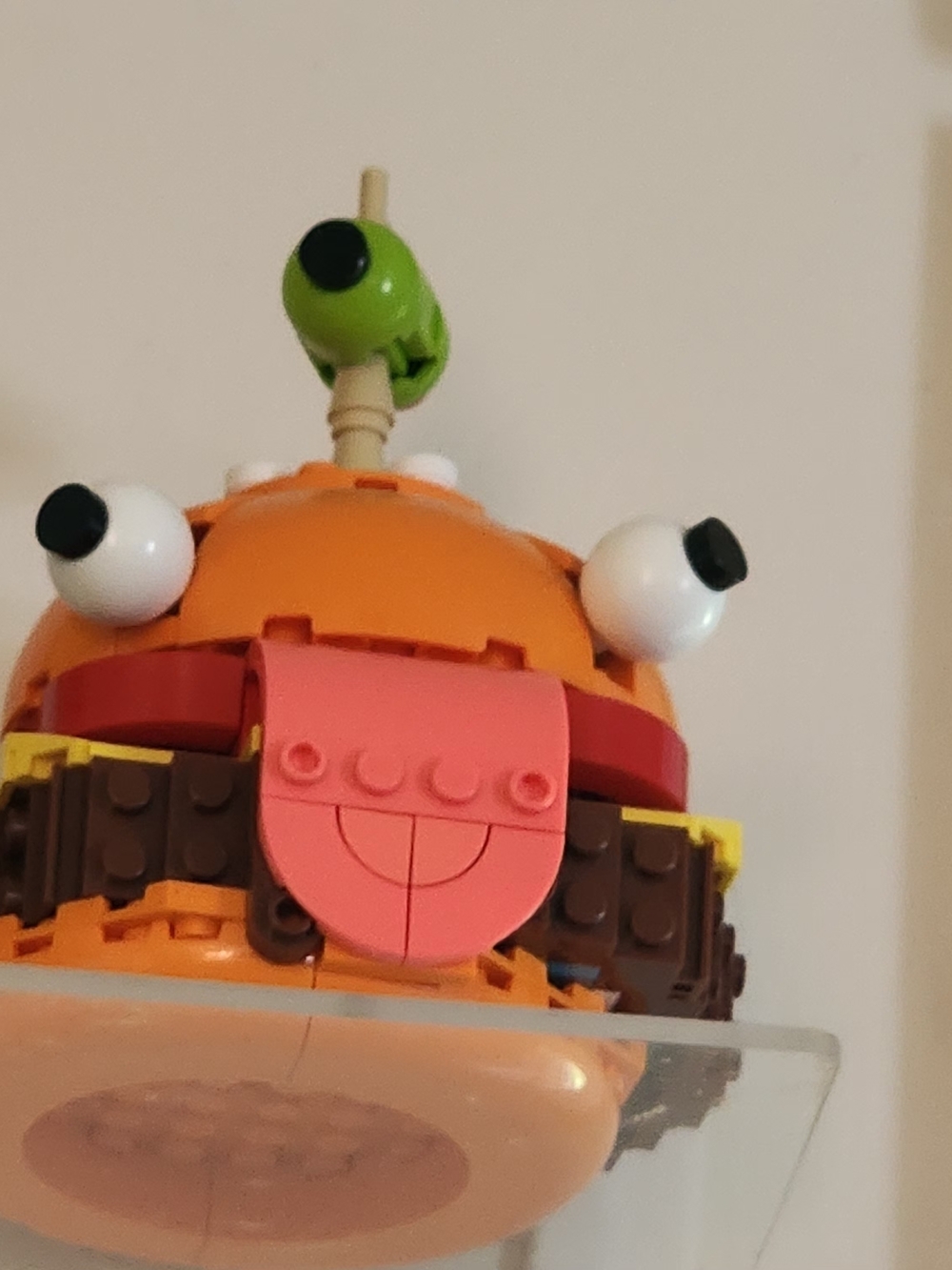 Lego Orange and Pink Monster Face Build